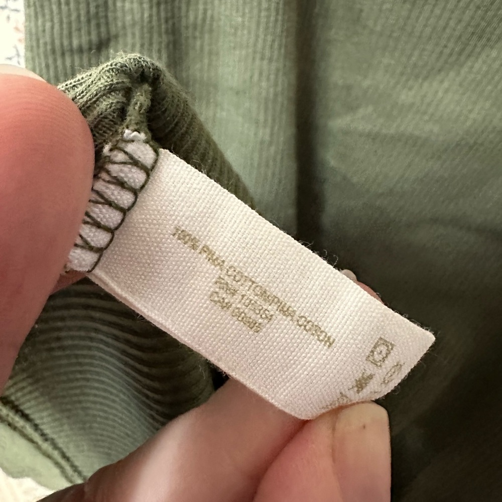 Skin Pima Cotton Raisa & Raffaela Tank Short Pajama Set Olive Green Size 2 MED - Picture 8 of 9